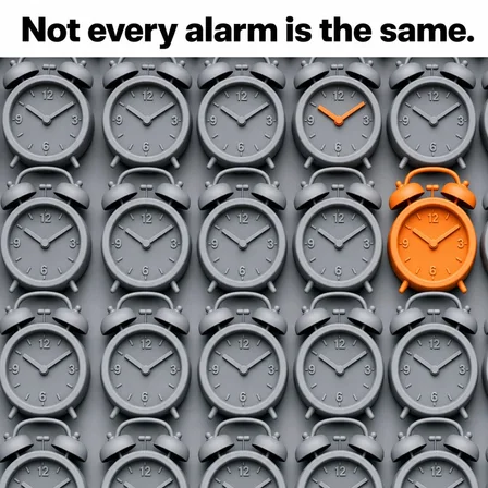Odd one out: an example ad photograph from the product's inspiration library, illustrating the "Many identical things, and one that is different." technique